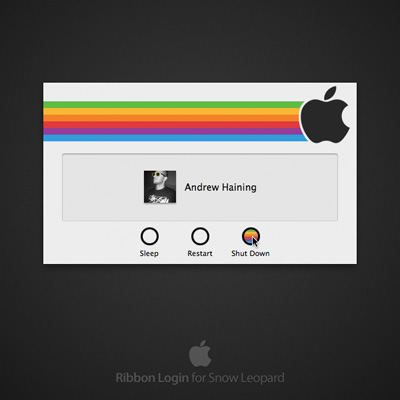 Ribbon Login — кастомизация логин-окна Mac OS X Snow Leopard