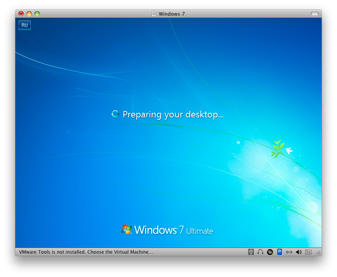 Подготовка к первой загрузке рабочего стола Windows 7