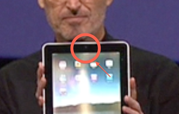 В iPad обнаружено место под камеру iSight?