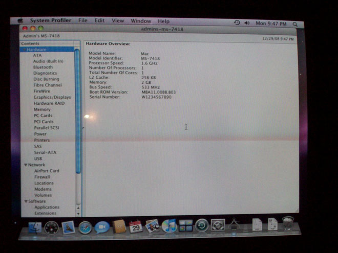 Mac OS X Leopard на MSI Wind PC