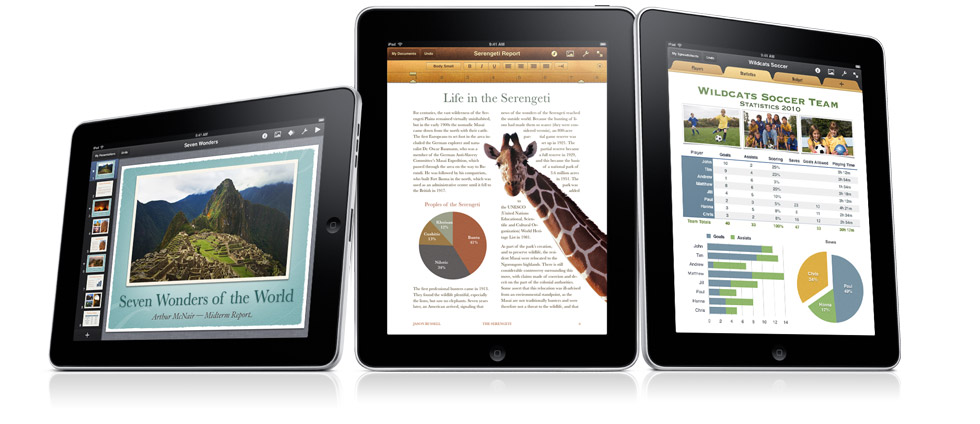 Спецверсия iWork для iPad