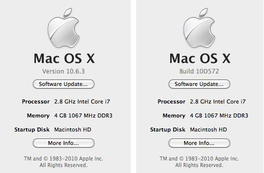 Обновленная Mac OS X 10.6.3