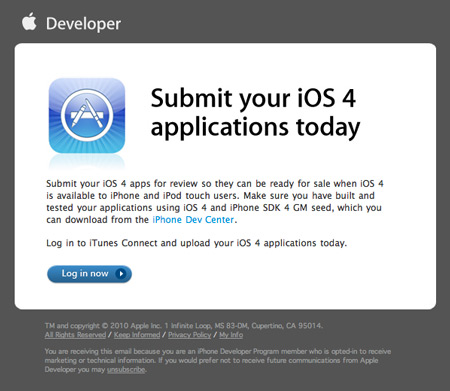 App Store готов принять приложения под iOS 4