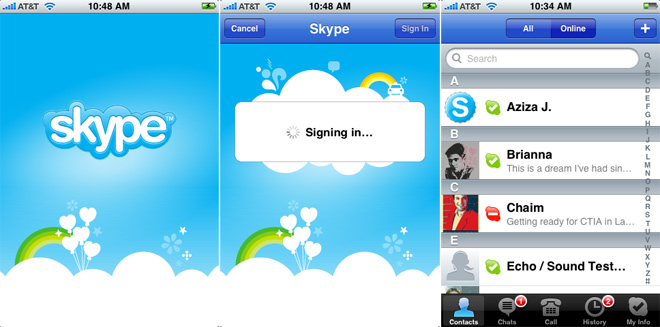 Skype для iPhone: теперь официально
