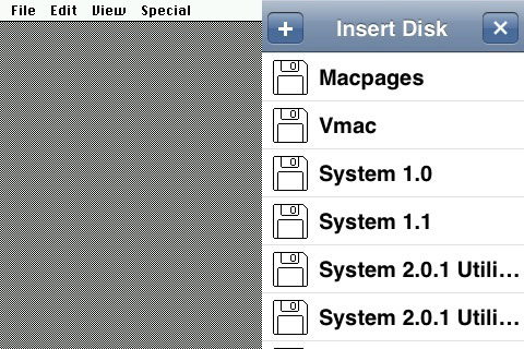 Управление образами дисков в Mini vMac