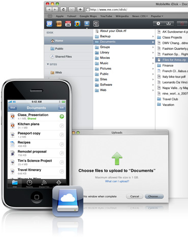 Apple выпустила приложение iDisk для iPhone и iPod touch
