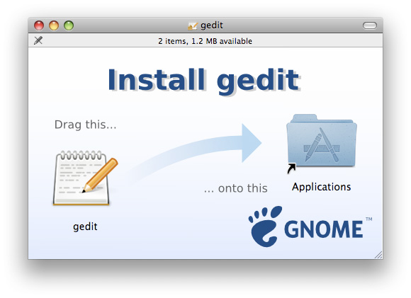 gedit доступен для Mac