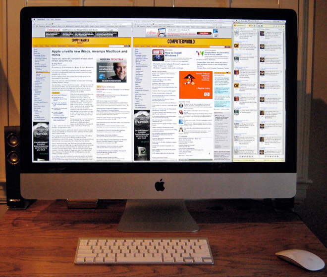 На экране 27-дюймового iMac сайт Computerworld умещается в двух экземплярах
