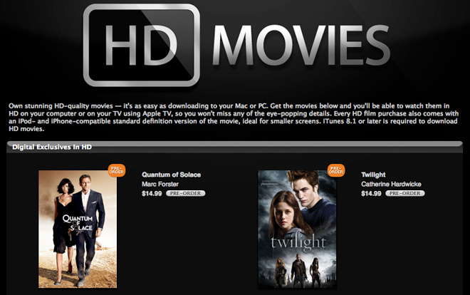 iTunes Store HD Movies