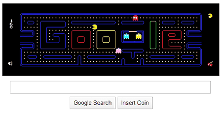 Pacman от Google с любовью