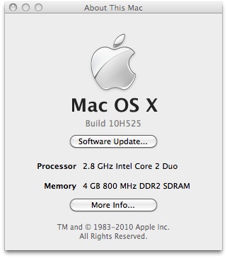 Разработчики получили первую сборку Mac OS X 10.6.5